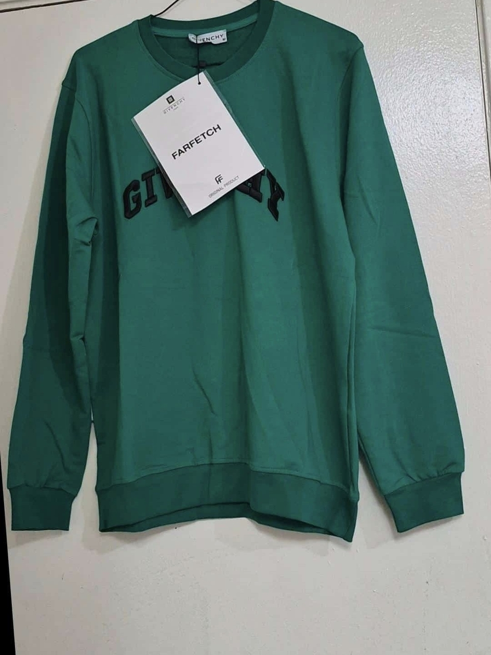 Givenchy Emerald Green Crewneck Sweatshirt with Chest Logo